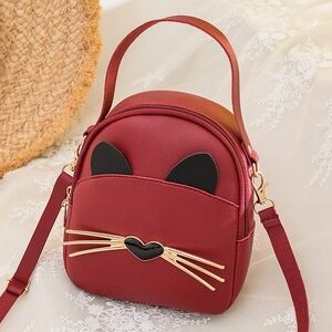 Stylish Red Cat Ear Mini Bag🐈🐱